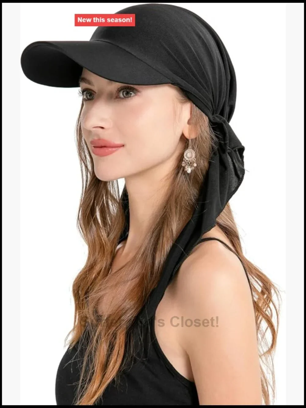 Pre Tied Chemo Headwrap Skull Cap Brim Visor Sun Protection Lightweight